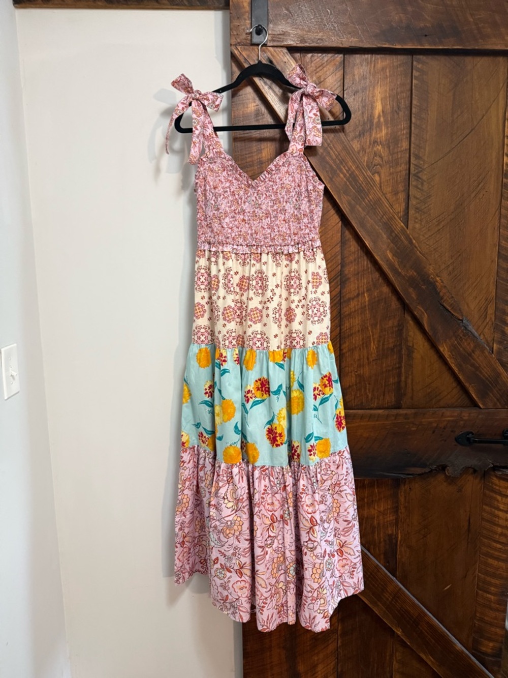 NWOT Nanette Lepore Pink Multi-Color Floral Tiered Maxi Dress